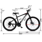 Bicicleta de montaña GDFStudio Trailcrest de 26 pulgadas todo terreno con suspensión delantera de 21 velocidades