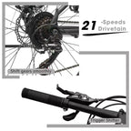 Bicicleta de montaña GDFStudio Trailcrest de 26 pulgadas todo terreno con suspensión delantera de 21 velocidades