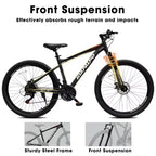 Bicicleta de montaña GDFStudio Trailcrest de 26 pulgadas todo terreno con suspensión delantera de 21 velocidades