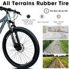 Bicicleta de montaña GDFStudio Trailcrest de 26 pulgadas todo terreno con suspensión delantera de 21 velocidades