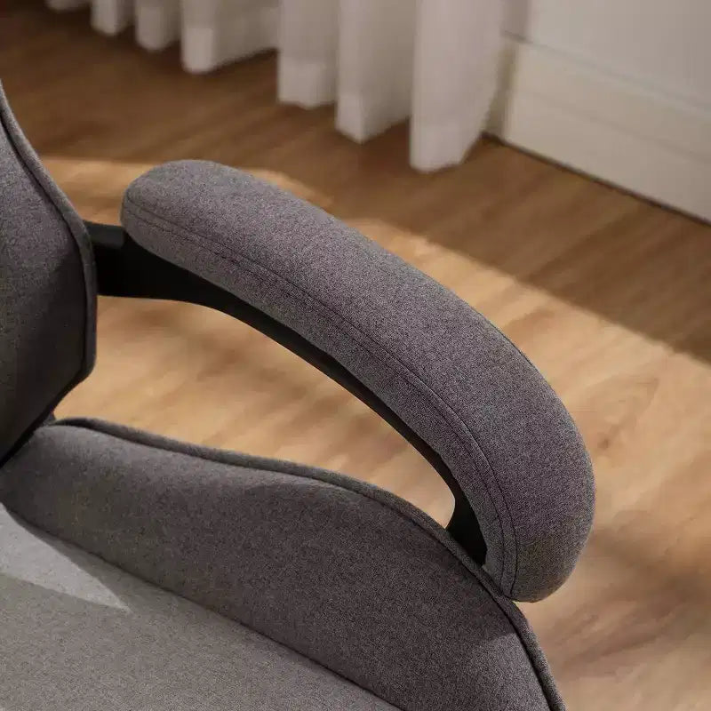 Silla giratoria de juego gris - Room Essentials™: Silla de escritorio tapizada para ordenador, ajustable, con reposabrazos fijos