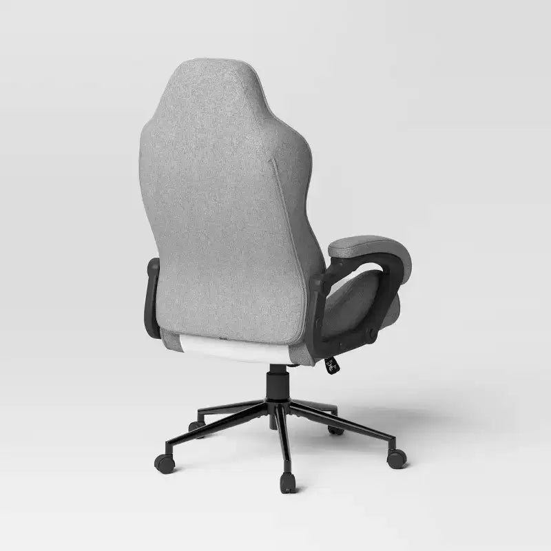 Silla giratoria de juego gris - Room Essentials™: Silla de escritorio tapizada para ordenador, ajustable, con reposabrazos fijos