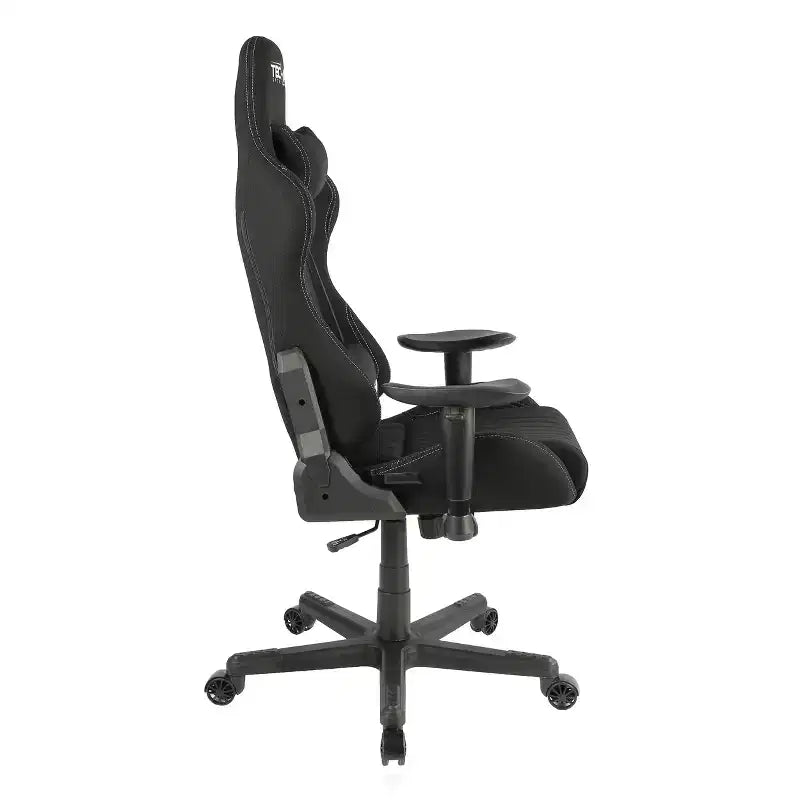 Silla Gamer de Vídeo de Tela Ergonómica de Respaldo Alto Estilo Racer Negra - Techni Sport: Oficina, Giratoria, Soporte Lumbar