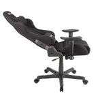 Silla Gamer de Vídeo de Tela Ergonómica de Respaldo Alto Estilo Racer Negra - Techni Sport: Oficina, Giratoria, Soporte Lumbar