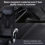 GTRACING Silla Gaming Silla de Oficina de Malla Ergonómica Reclinable con Reposapiés Negra