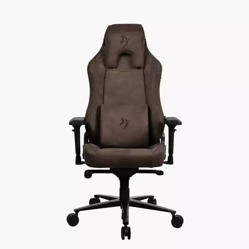 Silla de oficina y juegos Arozzi Vernazza Supersoft con soporte lumbar de espuma viscoelástica, marrón