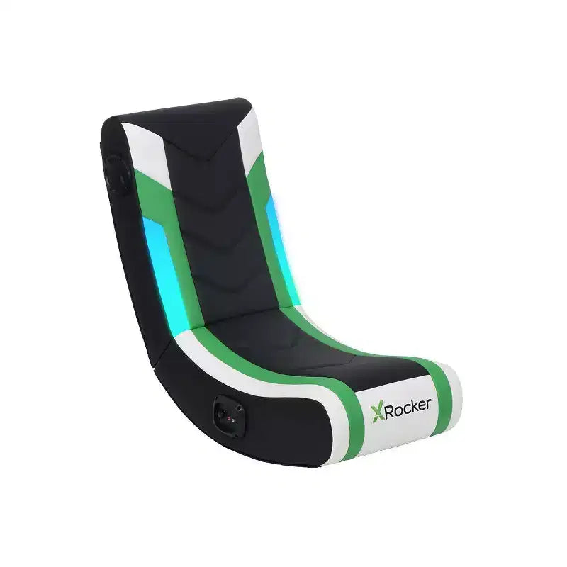 Sillón Gaming Reclinable X Rocker Horizon RGB LED Audio de Suelo Verde/Negro/Blanco
