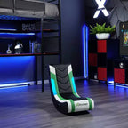 Sillón Gaming Reclinable X Rocker Horizon RGB LED Audio de Suelo Verde/Negro/Blanco