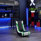 Sillón Gaming Reclinable X Rocker Horizon RGB LED Audio de Suelo Verde/Negro/Blanco
