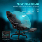 Silla Gamer GTPLAYER con Altavoces Bluetooth y Reposapiés Silla de Oficina con Respaldo Alto Roja