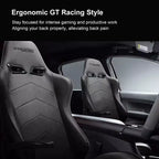Silla gamer GTRACING con reposapiés, silla de oficina reclinable ergonómica con soporte lumbar, gris