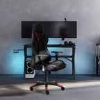 Silla para juegos Lucas Brassex de 52" negra/roja