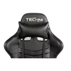 Ts-5100 Silla ergonómica de videojuegos con respaldo alto estilo de carreras - Techni Sport: giratoria, ajustable