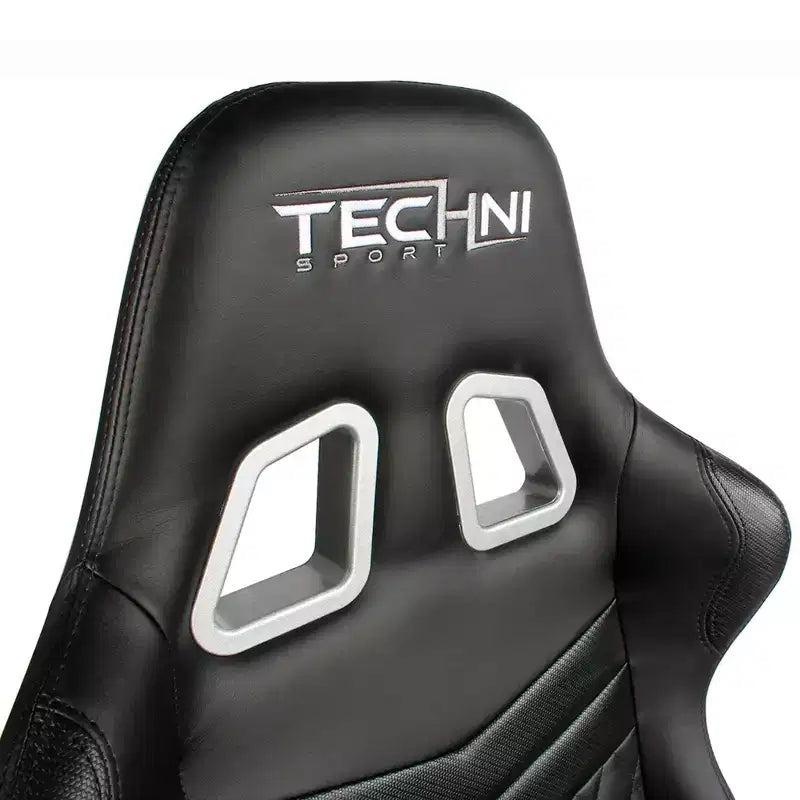 Ts-5100 Silla ergonómica de videojuegos con respaldo alto estilo de carreras - Techni Sport: giratoria, ajustable
