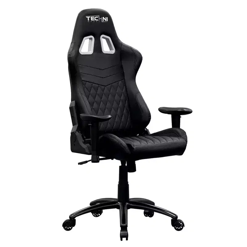 Ts-5100 Silla ergonómica de videojuegos con respaldo alto estilo de carreras - Techni Sport: giratoria, ajustable