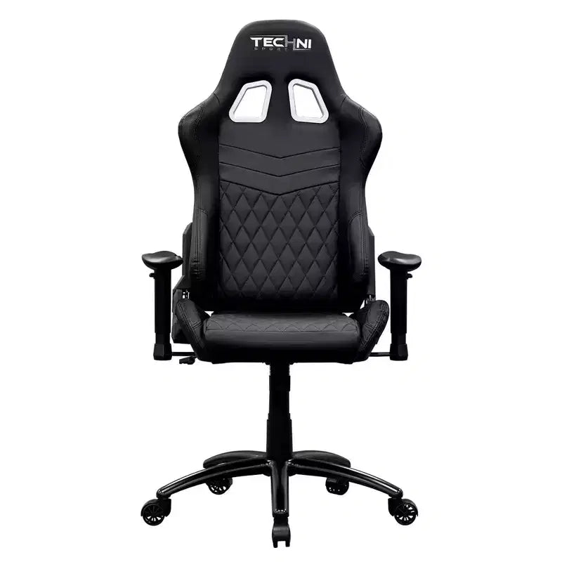 Ts-5100 Silla ergonómica de videojuegos con respaldo alto estilo de carreras - Techni Sport: giratoria, ajustable