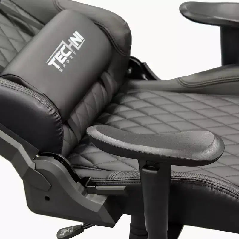Ts-5100 Silla ergonómica de videojuegos con respaldo alto estilo de carreras - Techni Sport: giratoria, ajustable