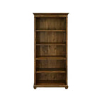 74" Porter Traditional Wood Bookcase With Doors Brown - Martin Furniture