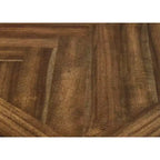 Estantería tradicional de madera de 74" con puertas – 4 estantes, acabado marrón envejecido, completamente ensamblada