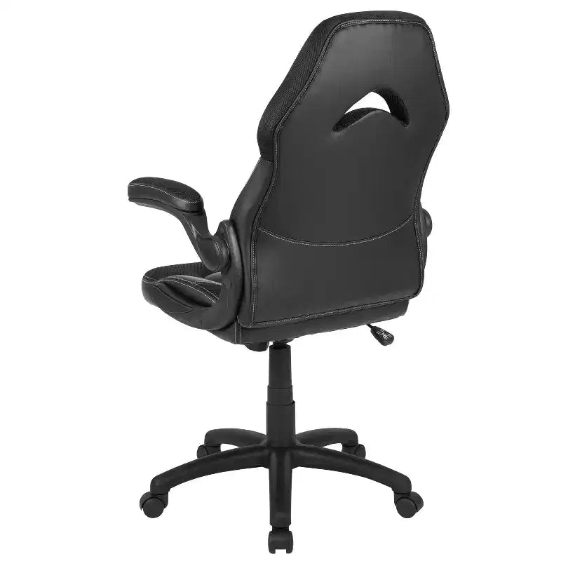 Flash Furniture X10 Silla de juego Silla de oficina de carreras ergonómica para computadora PC Silla giratoria ajustable con brazos abatibles