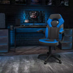 Flash Furniture X10 Silla de juego Silla de oficina de carreras ergonómica para computadora PC Silla giratoria ajustable con brazos abatibles