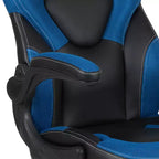 Flash Furniture X10 Silla de juego Silla de oficina de carreras ergonómica para computadora PC Silla giratoria ajustable con brazos abatibles