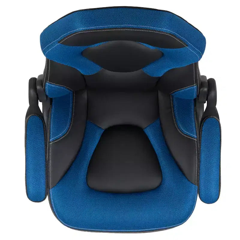 Flash Furniture X10 Silla de juego Silla de oficina de carreras ergonómica para computadora PC Silla giratoria ajustable con brazos abatibles