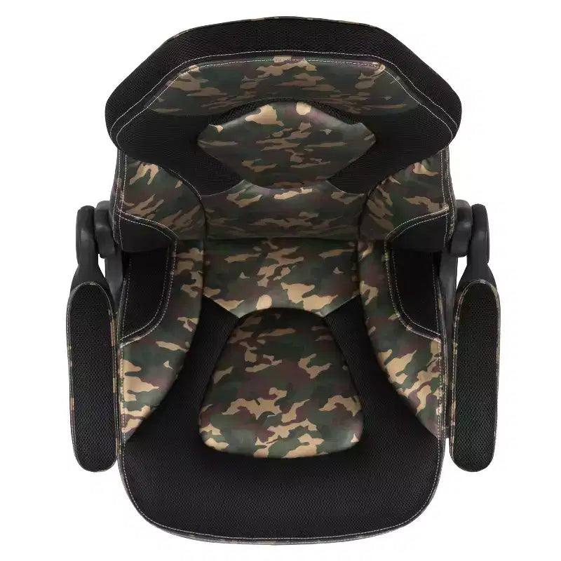 Flash Furniture X10 Silla de juego Silla de oficina de carreras ergonómica para computadora PC Silla giratoria ajustable con brazos abatibles