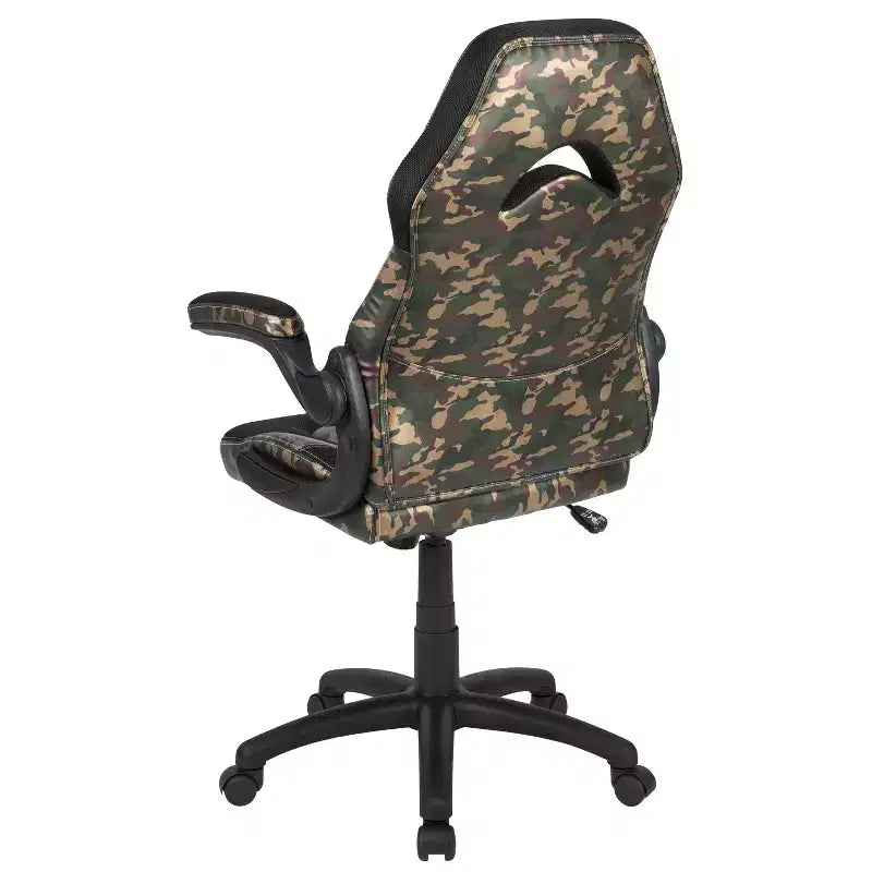 Flash Furniture X10 Silla de juego Silla de oficina de carreras ergonómica para computadora PC Silla giratoria ajustable con brazos abatibles