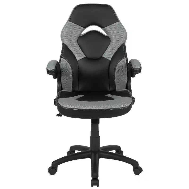 Flash Furniture X10 Silla de juego Silla de oficina de carreras ergonómica para computadora PC Silla giratoria ajustable con brazos abatibles