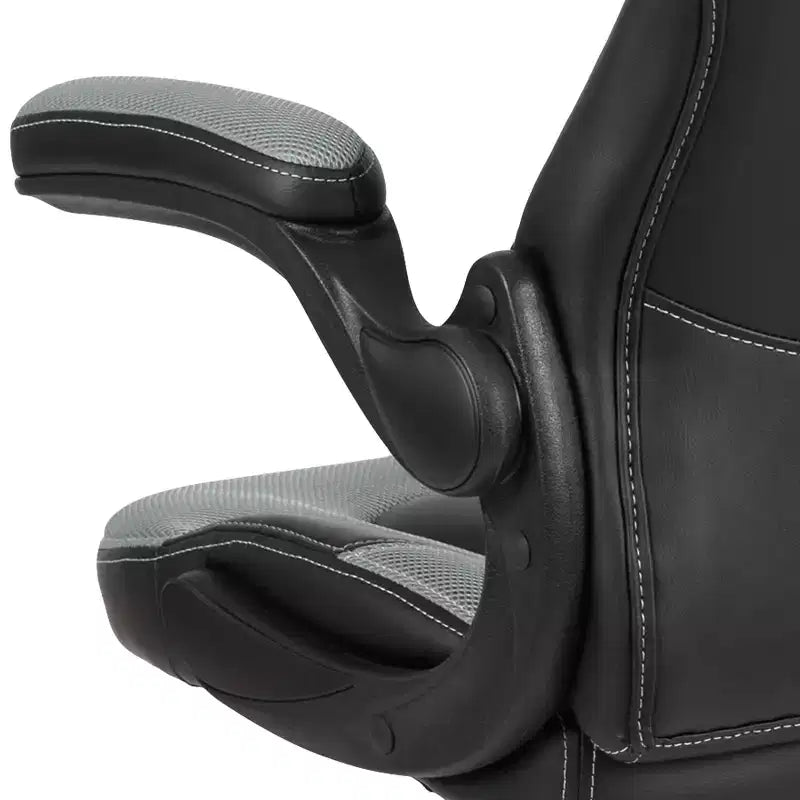 Flash Furniture X10 Silla de juego Silla de oficina de carreras ergonómica para computadora PC Silla giratoria ajustable con brazos abatibles