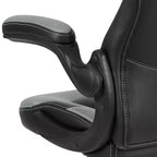 Flash Furniture X10 Silla de juego Silla de oficina de carreras ergonómica para computadora PC Silla giratoria ajustable con brazos abatibles