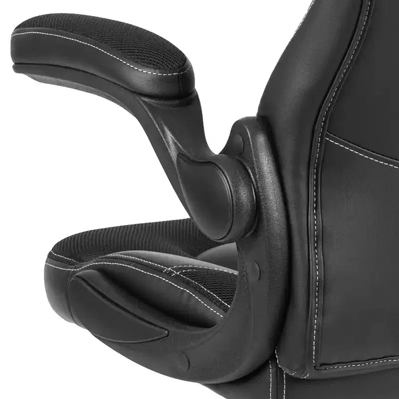 Flash Furniture X10 Silla de juego Silla de oficina de carreras ergonómica para computadora PC Silla giratoria ajustable con brazos abatibles