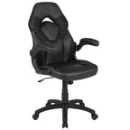 Flash Furniture X10 Silla de juego Silla de oficina de carreras ergonómica para computadora PC Silla giratoria ajustable con brazos abatibles