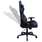 Silla de juego ergonómica Emma and Oliver Racing con respaldo reclinable en piel sintética roja