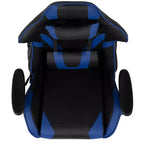 Silla de juego ergonómica Emma and Oliver Racing con respaldo reclinable en piel sintética roja
