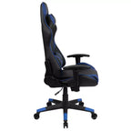 Silla de juego ergonómica Emma and Oliver Racing con respaldo reclinable en piel sintética roja