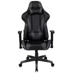 Silla de juego ergonómica Emma and Oliver Racing con respaldo reclinable en piel sintética roja