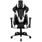 Silla de juego ergonómica Emma and Oliver Racing con respaldo reclinable en piel sintética roja