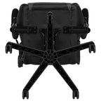 Silla de juego ergonómica Emma and Oliver Racing con respaldo reclinable en piel sintética roja