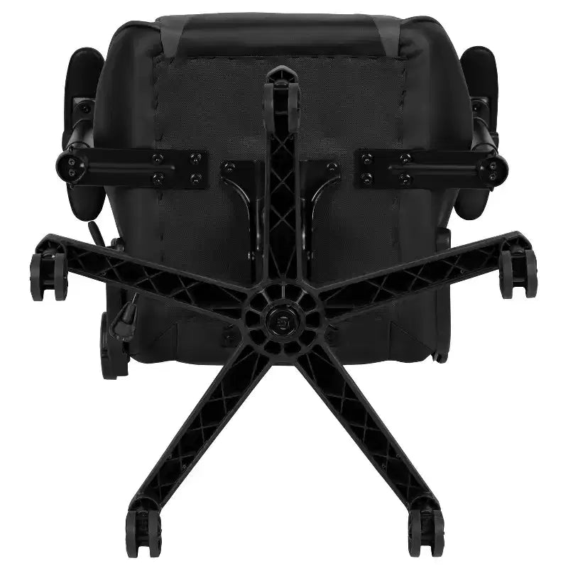 Silla de juego ergonómica Emma and Oliver Racing con respaldo reclinable en piel sintética roja