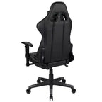 Silla de juego ergonómica Emma and Oliver Racing con respaldo reclinable en piel sintética roja