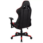 Silla de juego ergonómica Emma and Oliver Racing con respaldo reclinable en piel sintética roja