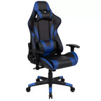 Silla de juego ergonómica Emma and Oliver Racing con respaldo reclinable en piel sintética roja