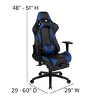 Sillón ergonómico de piel sintética roja reclinable con reposapiés para videojuegos Emma and Oliver Racing