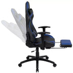 Sillón ergonómico de piel sintética roja reclinable con reposapiés para videojuegos Emma and Oliver Racing
