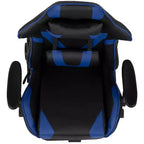 Sillón ergonómico de piel sintética roja reclinable con reposapiés para videojuegos Emma and Oliver Racing