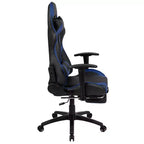 Sillón ergonómico de piel sintética roja reclinable con reposapiés para videojuegos Emma and Oliver Racing