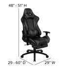 Sillón ergonómico de piel sintética roja reclinable con reposapiés para videojuegos Emma and Oliver Racing