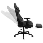 Sillón ergonómico de piel sintética roja reclinable con reposapiés para videojuegos Emma and Oliver Racing